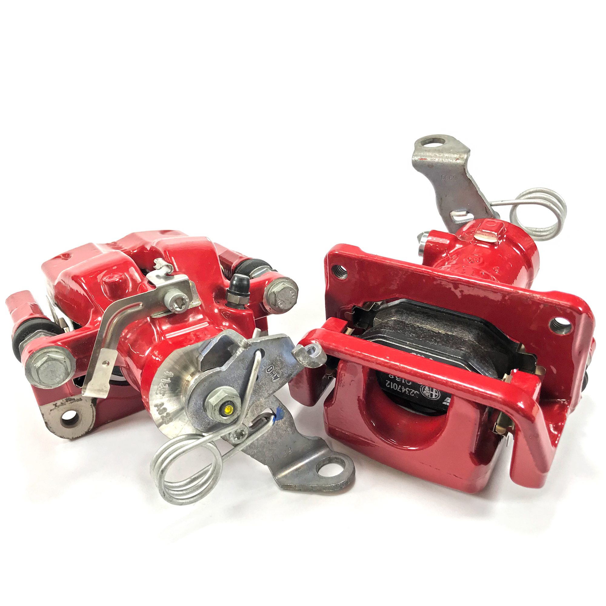 PAIR O.E. CALIPERS CARRIERS &amp; PADS TRW FITS ALFA MITO