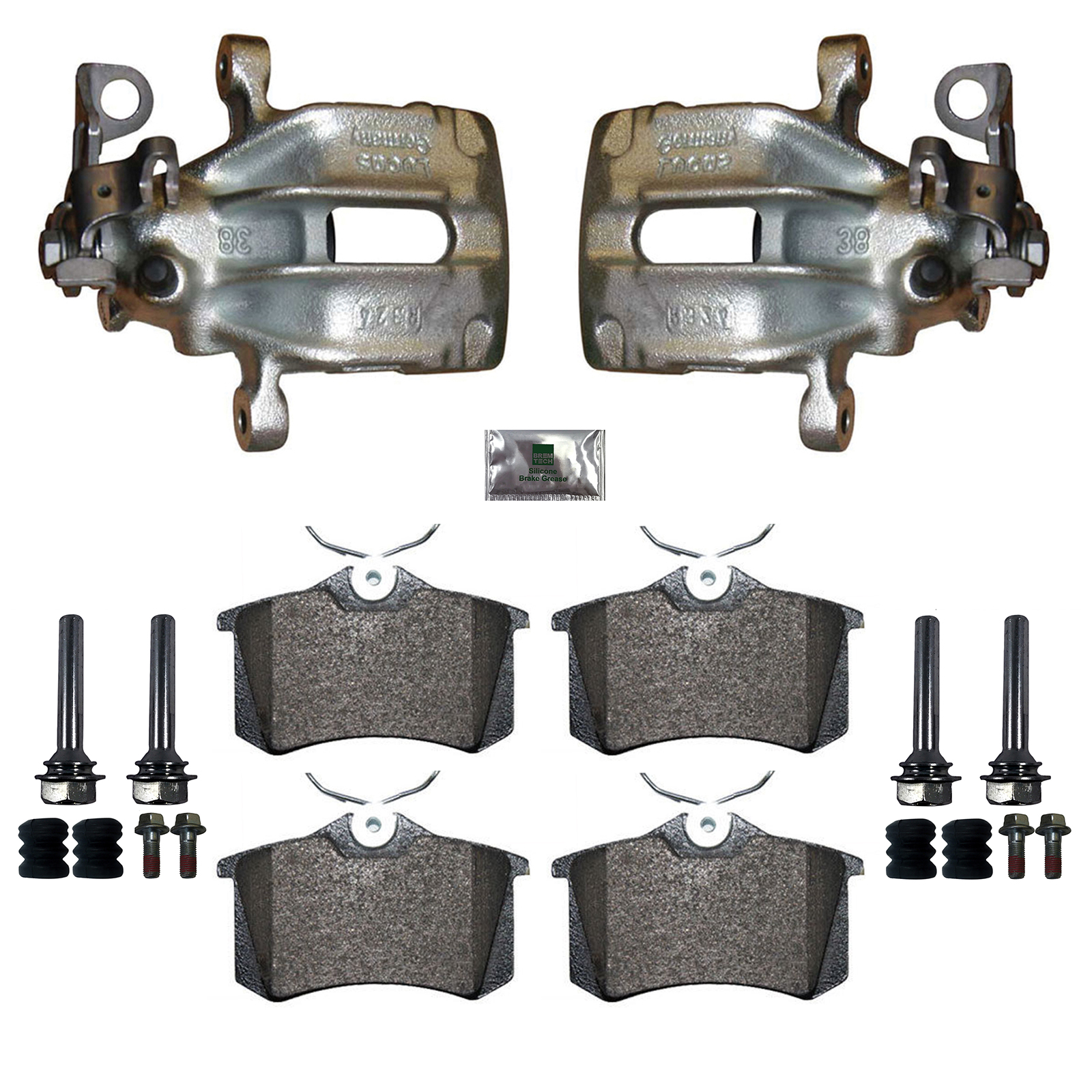 PAIR O/E REAR BRAKE CALIPERS PADS & SLIDER PINS FITS FORD GALAXY 9406 BBK0022A eBay