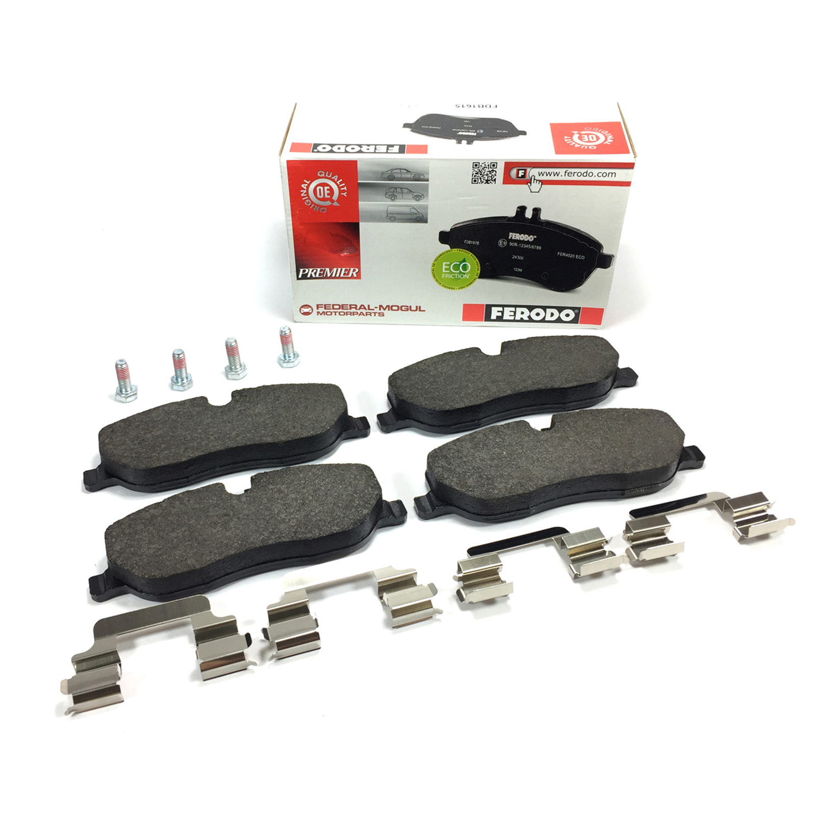 FERODO OE FRONT BRAKE PAD FITTING KIT FIT LAND ROVER DISCOVERY 3 0409