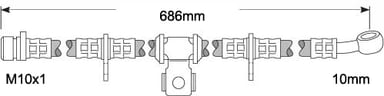 BRAKE FLEXIBLE HOSE EACH