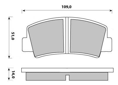 PREMIUM BRAKE PAD SET (4)