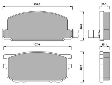 PREMIUM BRAKE PAD SET (4)