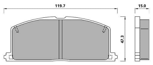 PREMIUM BRAKE PAD SET (4)