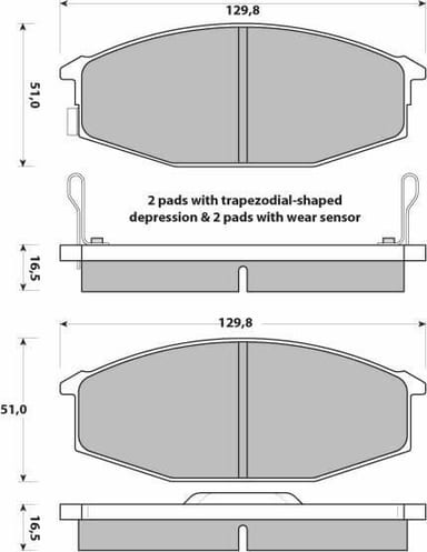 PREMIUM BRAKE PAD SET (4)