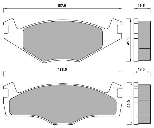 PREMIUM BRAKE PAD SET (4)