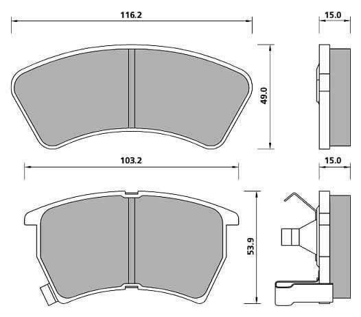 PREMIUM BRAKE PAD SET (4)