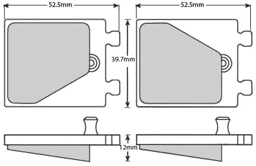 HANDBRAKE PADS (SET OF 4)