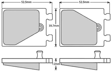HANDBRAKE PADS (SET OF 4)