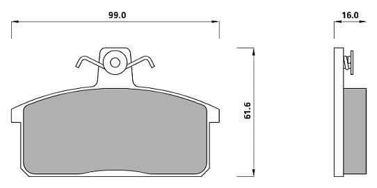 FERODO BRAKE PAD SET (4)