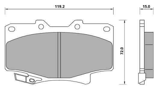 PREMIUM BRAKE PAD SET (4)