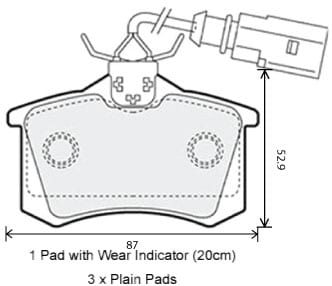 PREMIUM BRAKE PAD SET (4)