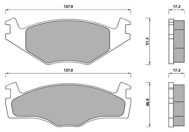 PREMIUM BRAKE PAD SET (4)