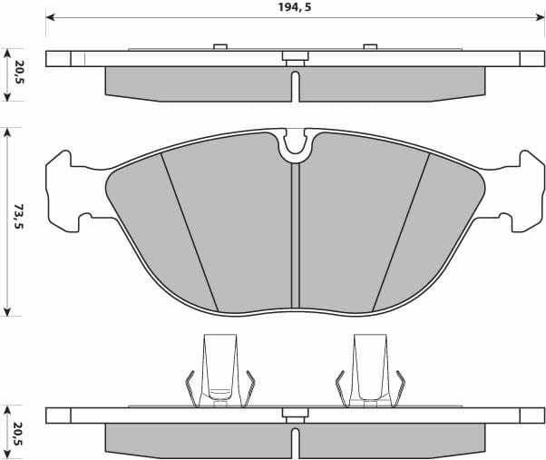 PREMIUM BRAKE PAD SET (4)