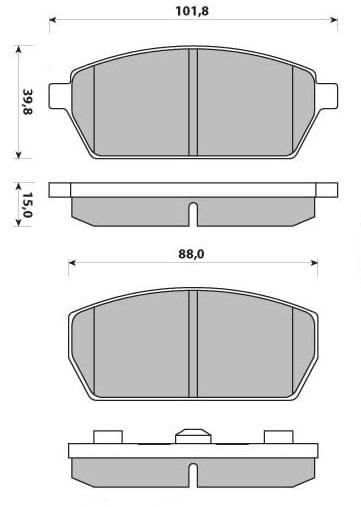 PREMIUM BRAKE PAD SET (4)