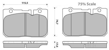 PREMIUM BRAKE PAD SET (4)
