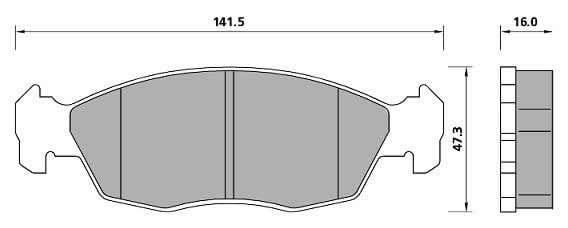 PREMIUM BRAKE PAD SET (4)