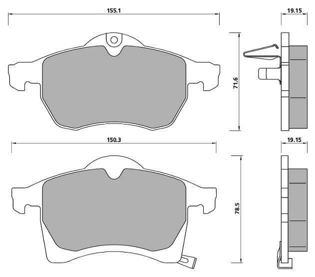 PREMIUM BRAKE PAD SET (4)