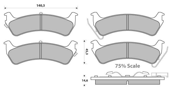 PREMIUM BRAKE PAD SET (4)