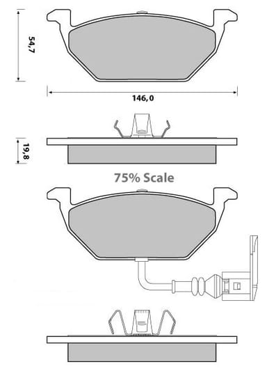 PREMIUM BRAKE PAD SET (4)