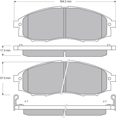 FERODO BRAKE PAD SET (4)