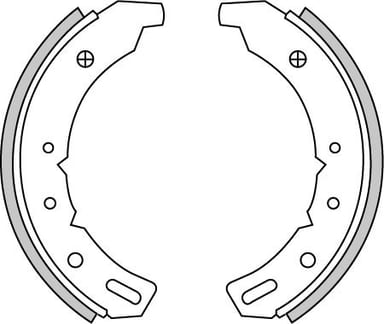 BRAKE SHOES AXLE SET (4)