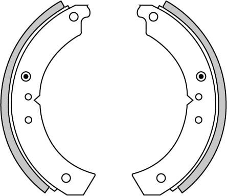 BRAKE SHOES AXLE SET (4)