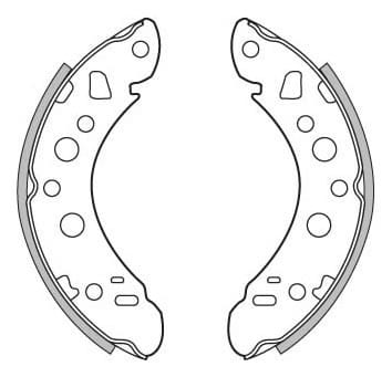 BRAKE SHOES AXLE SET (4)