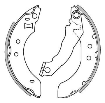 BRAKE SHOES AXLE SET (4)
