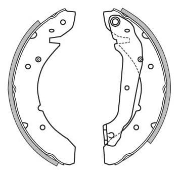 BRAKE SHOES AXLE SET (4)