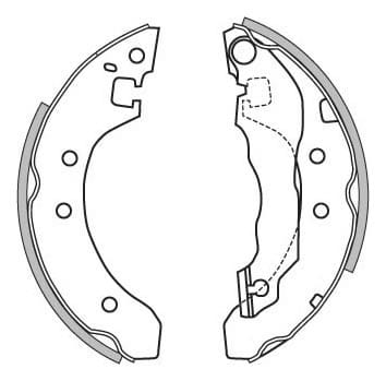 BRAKE SHOES AXLE SET (4)