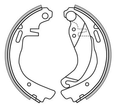 BRAKE SHOES AXLE SET (4)