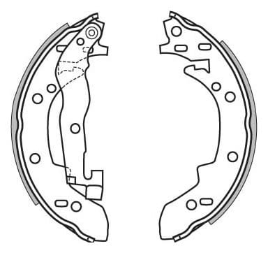 BRAKE SHOES AXLE SET (4)