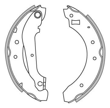BRAKE SHOES AXLE SET (4)