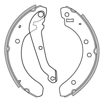 BRAKE SHOES AXLE SET (4)