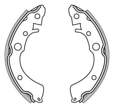 BRAKE SHOES AXLE SET (4)