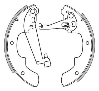 BRAKE SHOES AXLE SET (4)