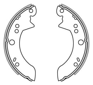 BRAKE SHOES AXLE SET (4)