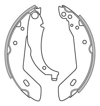 BRAKE SHOES AXLE SET (4)