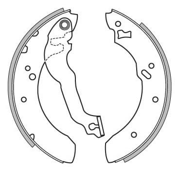 BRAKE SHOES AXLE SET (4)