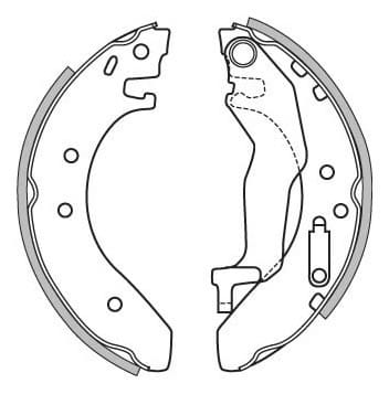 BRAKE SHOES AXLE SET (4)