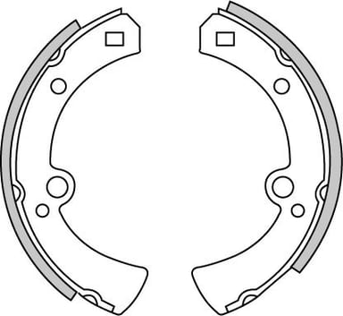 BRAKE SHOES AXLE SET (4)