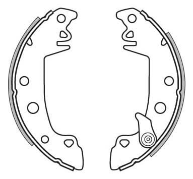 BRAKE SHOES AXLE SET (4)