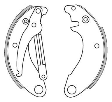 BRAKE SHOES AXLE SET (4)