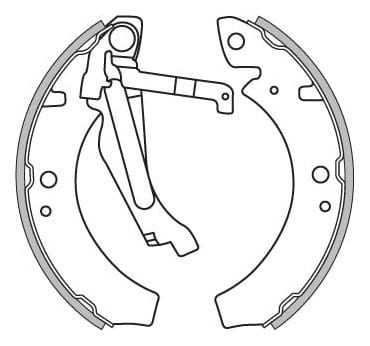 BRAKE SHOES AXLE SET (4)