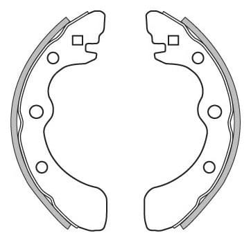 BRAKE SHOES AXLE SET (4)