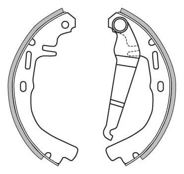 BRAKE SHOES AXLE SET (4)