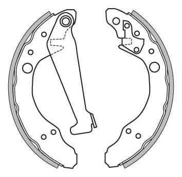 BRAKE SHOES AXLE SET (4)