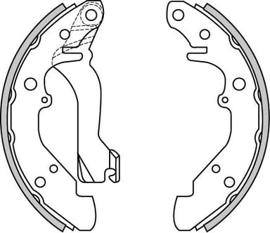 BRAKE SHOES AXLE SET (4)