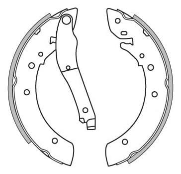 BRAKE SHOES AXLE SET (4)