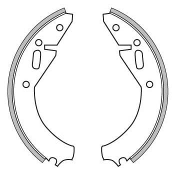 BRAKE SHOES AXLE SET (4)